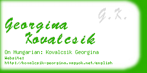 georgina kovalcsik business card